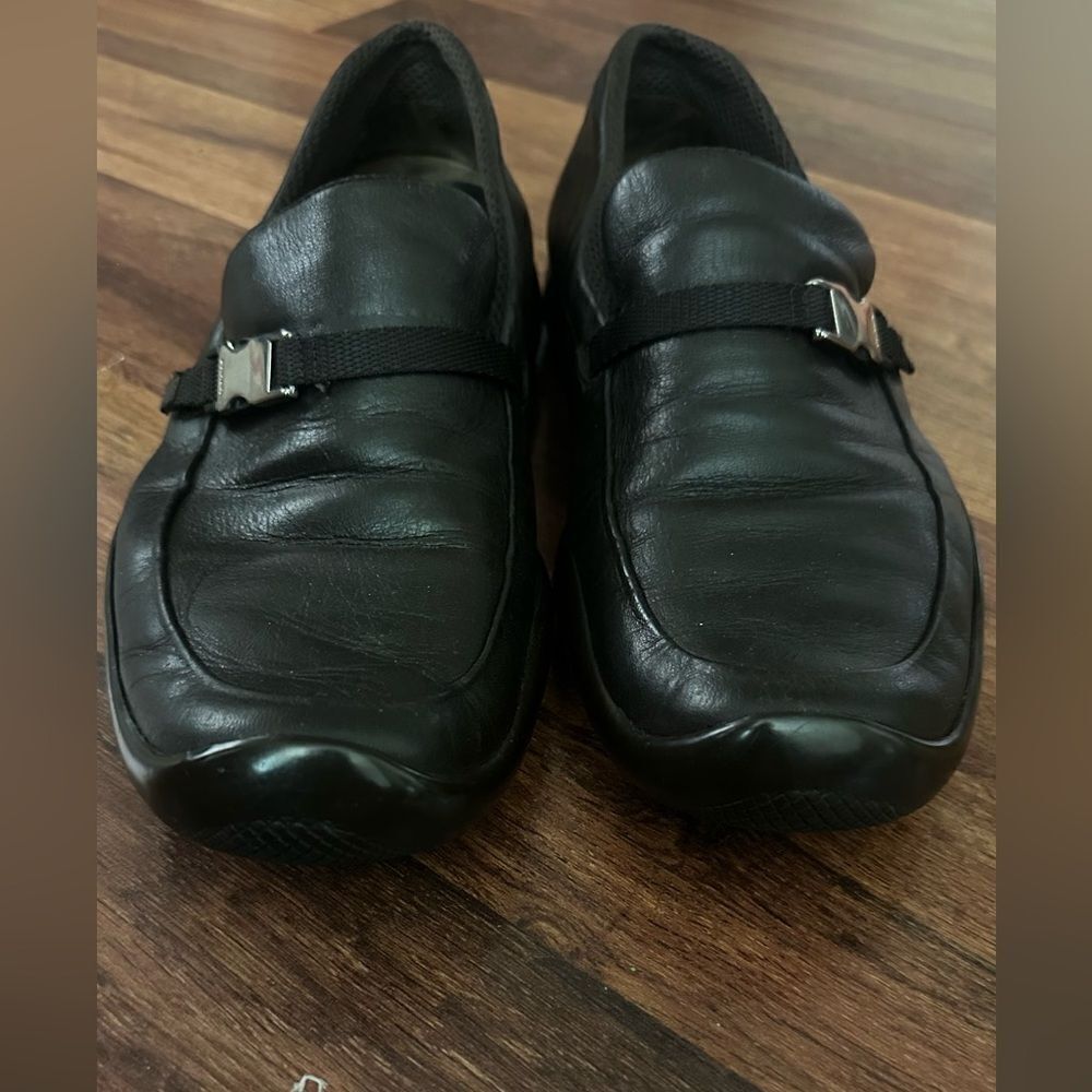 Prada Men's Black Leather Loafers - Picture 6 of 14